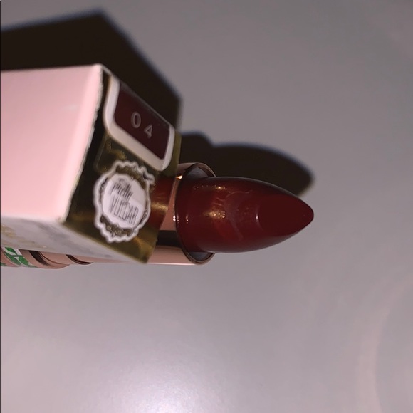 Pretty Vulgar matte BURGUNDY lipstick #04 - Picture 2 of 3